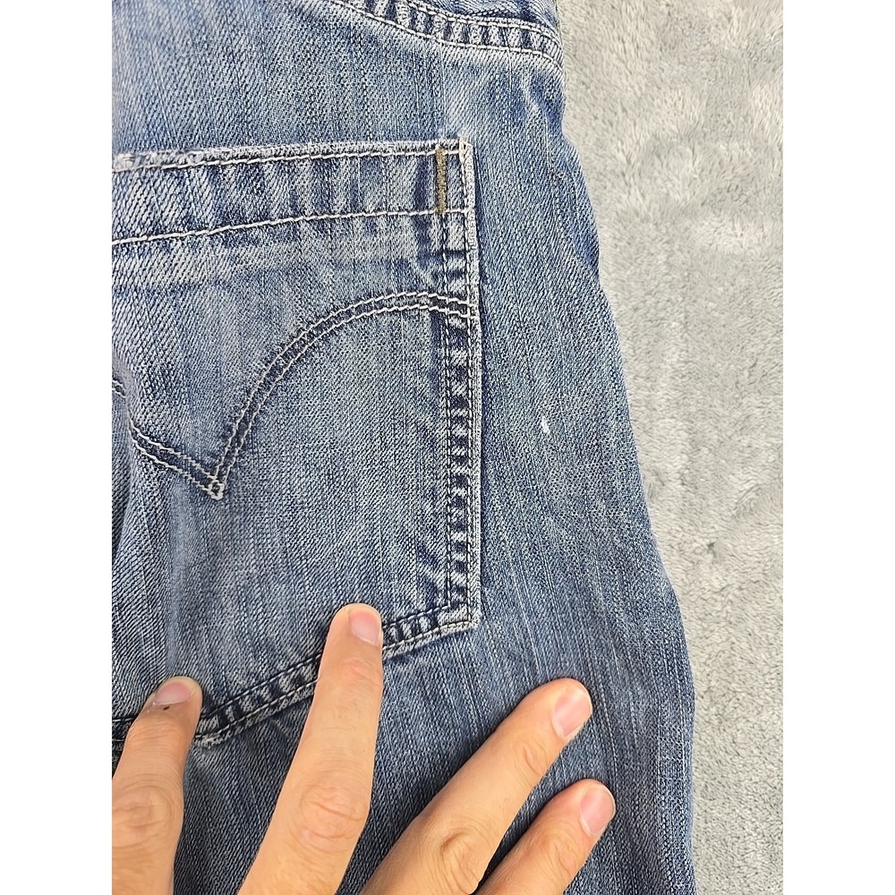 Levi's Silver Tab Jeans Mens Fit 36x27 Blue Distressed True Boot‎ Straight - Picture 13 of 16